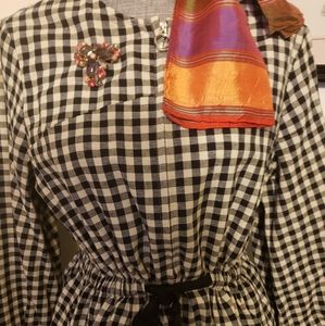 Cute Black & White Check Cotton Zara Jacket